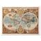 Designart - Ancient Map of The World VIII - Vintage Canvas Wall Art Print